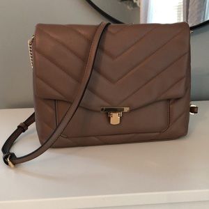 A New Day Vegan Leather Chevron Quilted Crossbody Bag